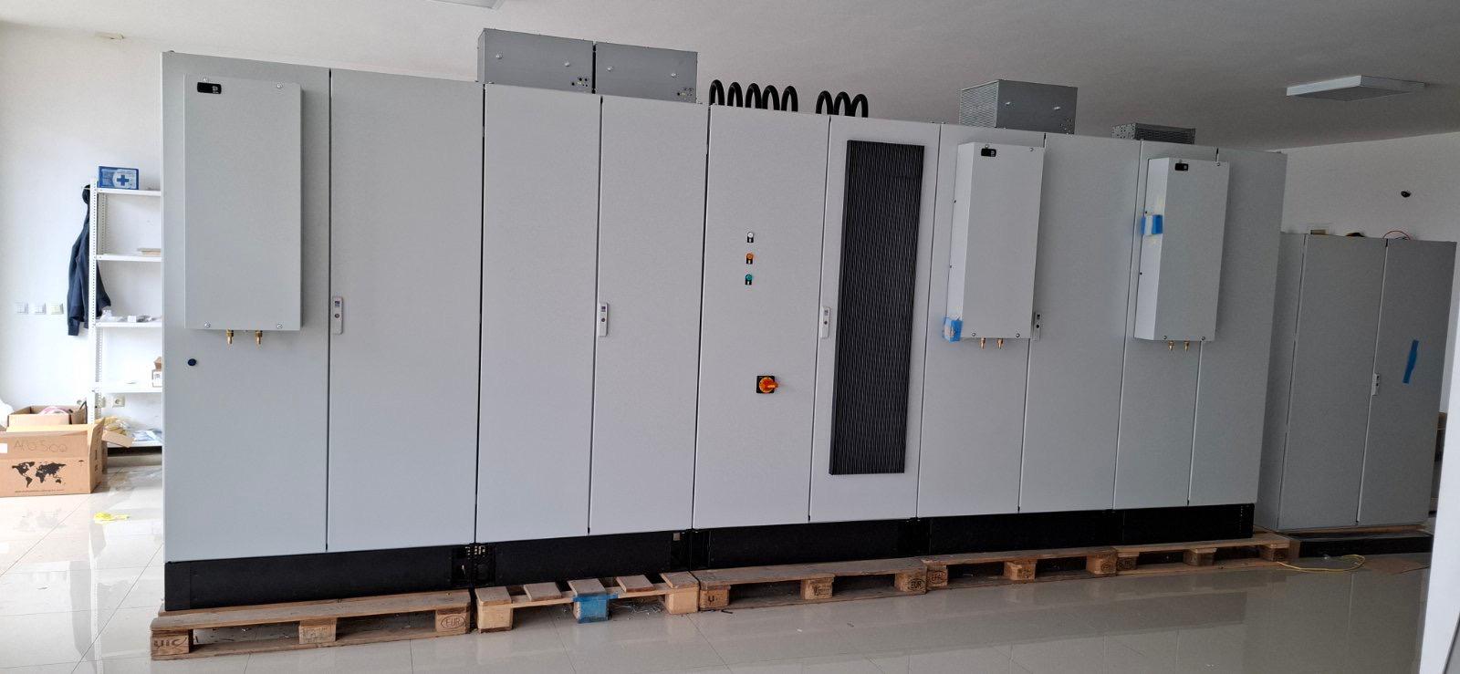 Row of finished electrical cabinets